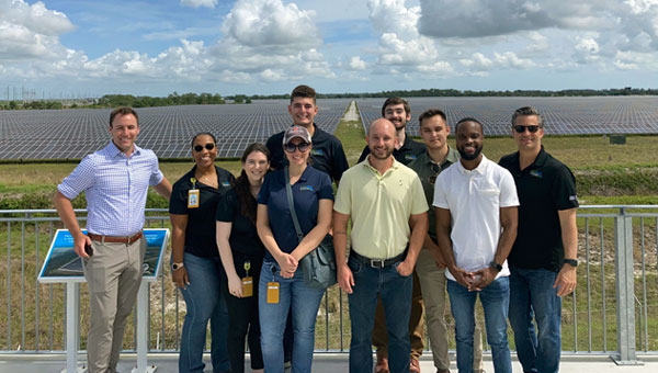 Finance and Accounting team visiting a solar facility