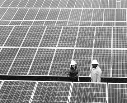 NextEra Energy workers in solar farm