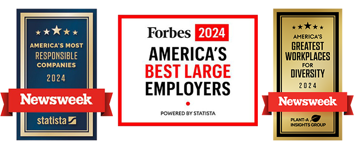 NextEra Awards: 2023 World's Most Admired Companies, Vets Platinum Award, and 2022 Forbes America's Best Large Employers.